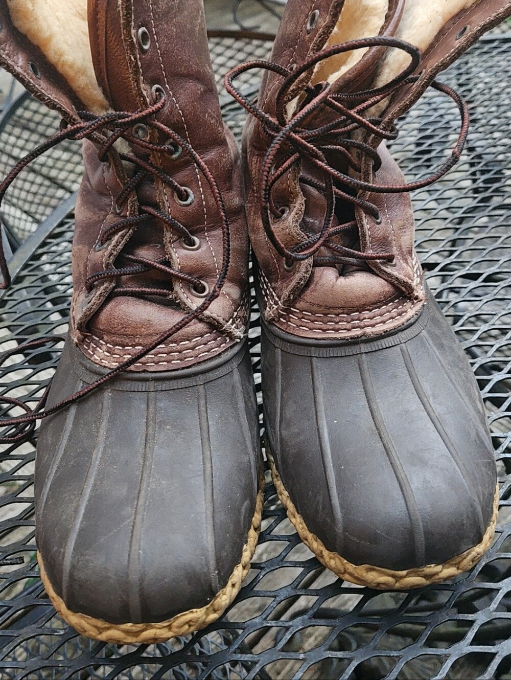 LL Bean 8 " Men's Duck Boots  - Shearling Lined